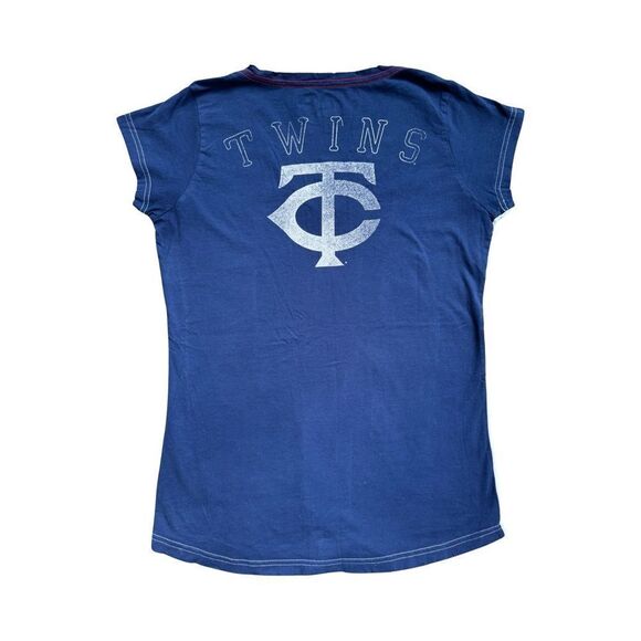MN Twins Baseball Women's Touch by Alyssa Milano V-Neck Screened Front & Back LG - Picture 8 of 10